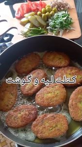 طرز تهیه کتلت لپه و گوشت چرخ کرده