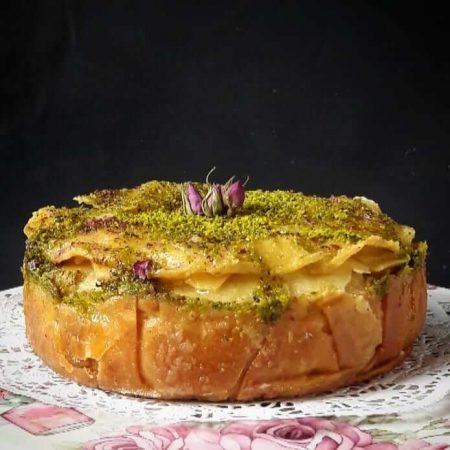 طرز تهیه چیزکیک باقلوا ترکیه ای با خمیر یوفکا
