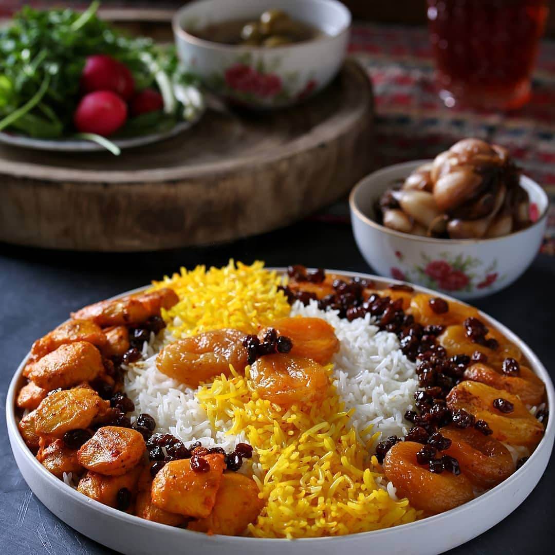 دستور پخت قیسی پلو شیرازی