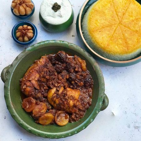 طرز تهیه شیرین قاتق شمالی با مرغ (شیرین خورشت لاهیجانی)