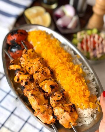 طرز تهیه جوجه کباب عربی با رب گوجه