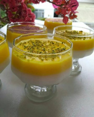 طرز تهیه مشکوفی ساده با نشاسته گل و شیر