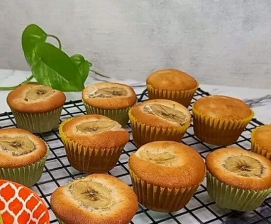 طرز تهیه کاپ کیک موزی ساده و نرم و خوشمزه
