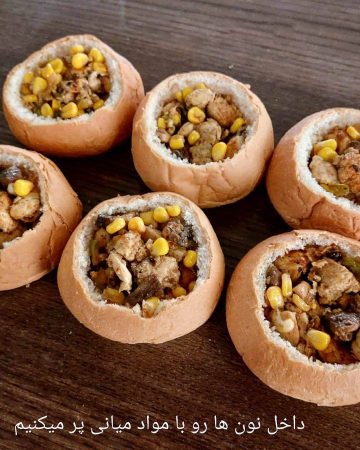 طرز پخت پیتزا با نان همبرگر
