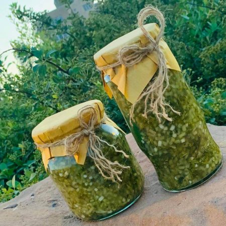 طرز تهیه ترشی گوجه سبز با سرکه سفید