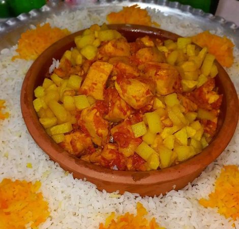 طرز تهیه واویشکا با مرغ و سیب زمینی