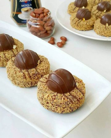 طرز تهیه شیرینی سابله قهوه و بادام زمینی