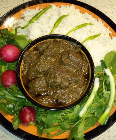 طرز تهیه سبزی فسنجون گیلانی